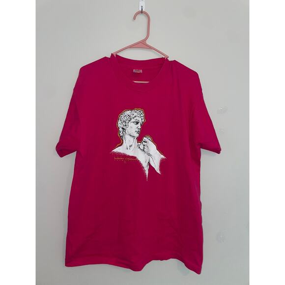 Vintage Michelangelo Art Shirt Loveland Sculpture Show Tee Artwork 90s VTG XL - Picture 1 of 10